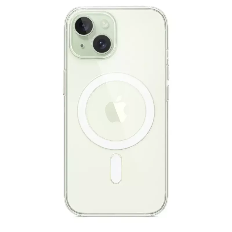 Apple iPhone 15 kaitsev ümbris, MagSafe, läbipaistev, PC, 6,1 tolline