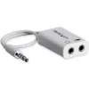 StarTech.com valge peakomplekti adapter peakomplektidele, millel on eraldi kõrvaklappide / mikrofoni pistikud - 3,5 mm 4-kontaktiline kuni 2x 3-kontaktiline 3,5 mm M/F