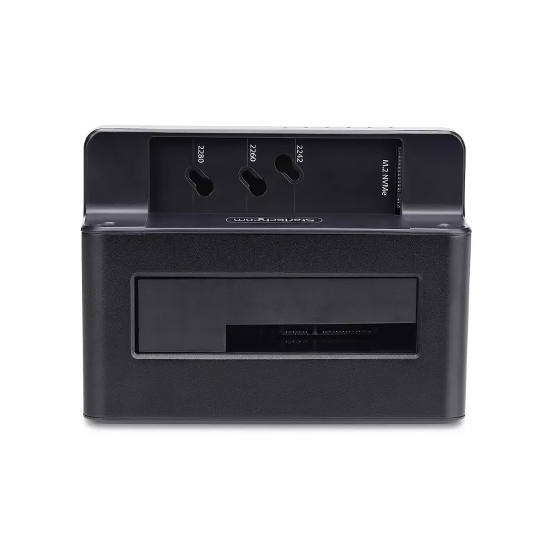 StarTech.com M.2 NVMe 2,5/3,5-tollise SATA-kõvakettadublikaator, kahe pesaga eraldiseisev SSD-kloonija/kettadokk, kahesuunaline NVMe–SATA / SATA–NVMe, kuni 27 GB/min, TAA