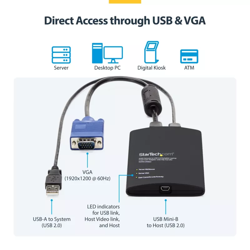 StarTech.com USB-krahhikonsooli adapter failiedastus- ja videosalvestusfunktsiooniga