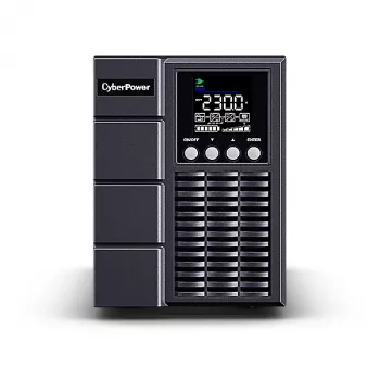 Katkematu toiteallikas CYBERPOWER OLS1000EA, võrgus topeltmuundamine, 1 kVA/900 W, 3× IEC C13 pistikupesa, puhas siinus, LCD, torn