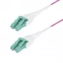 StarTech.com 15m (50ft) LC to LC (UPC) OM4 Multimode Fiber Optic kaabel, Erika Violet, 50/125µm, 40G/100G, LOMMF/VCSEL, Uniboot Fiber Jumper Cord, OFNR Riser Rated