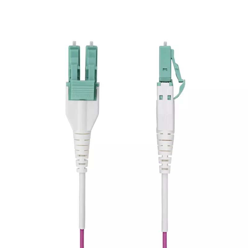 StarTech.com 3m (10ft) LC to LC (UPC) OM4 Multimode Fiber Optic kaabel, Erika Violet, 50/125µm, 40G/100G, LOMMF/VCSEL, Uniboot Fiber Jumper Cord, OFNR Riser Rated