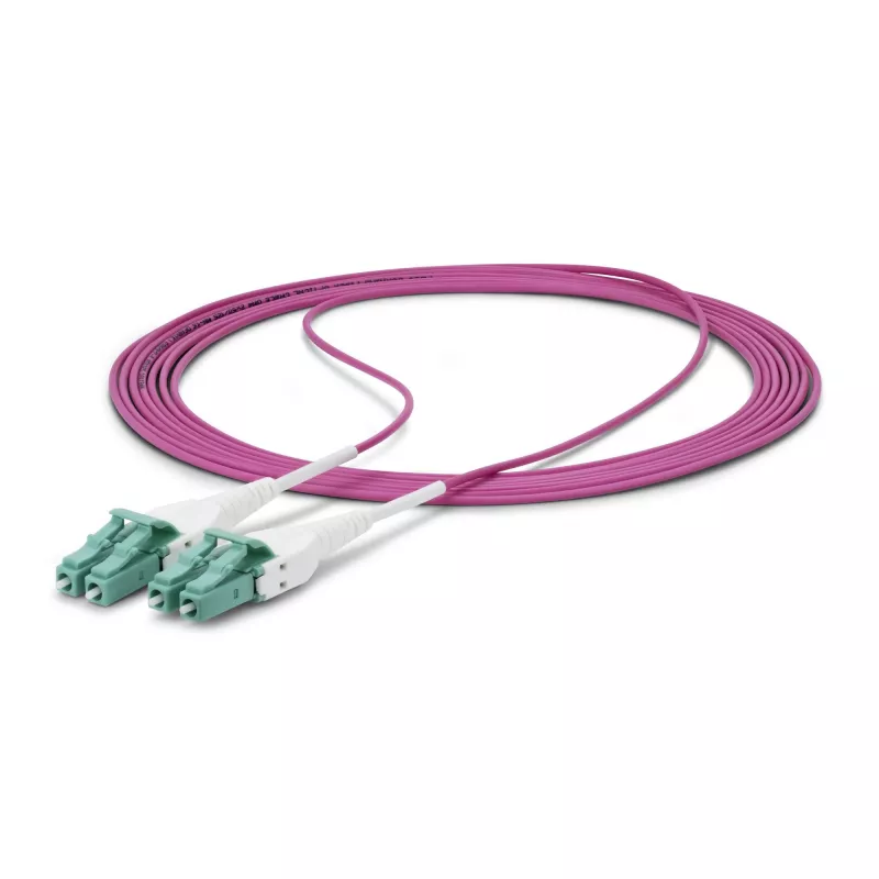 StarTech.com 3m (10ft) LC to LC (UPC) OM4 Multimode Fiber Optic kaabel, Erika Violet, 50/125µm, 40G/100G, LOMMF/VCSEL, Uniboot Fiber Jumper Cord, OFNR Riser Rated