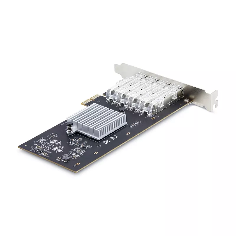 StarTech.com 4-Pordiga GbE SFP võrgukaart, PCIe 2.0 x2 (ühildub x4, x8, x16), Intel I350-AM4 4x 1GbE kontroller, 1000BASE vask/kiudoptika, lauaarvuti/serveri neljapordiline gigabitine Etherneti võrguliides - Windows ja Linux
