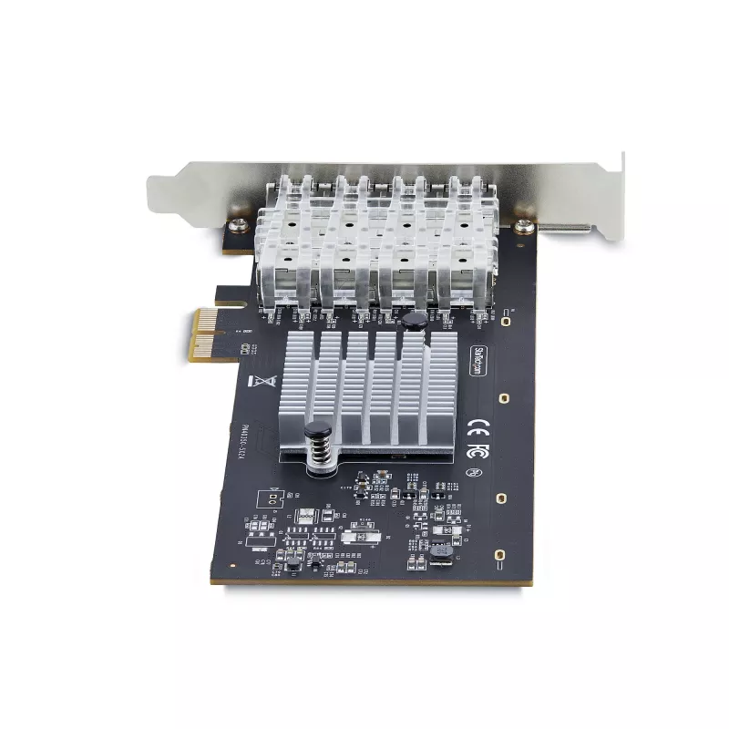 StarTech.com 4-Pordiga GbE SFP võrgukaart, PCIe 2.0 x2 (ühildub x4, x8, x16), Intel I350-AM4 4x 1GbE kontroller, 1000BASE vask/kiudoptika, lauaarvuti/serveri neljapordiline gigabitine Etherneti võrguliides - Windows ja Linux