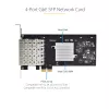 StarTech.com 4-Pordiga GbE SFP võrgukaart, PCIe 2.0 x2 (ühildub x4, x8, x16), Intel I350-AM4 4x 1GbE kontroller, 1000BASE vask/kiudoptika, lauaarvuti/serveri neljapordiline gigabitine Etherneti võrguliides - Windows ja Linux