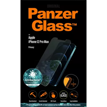 Ekraanikaitse PanzerGlass Apple iPhone 12 Pro Max jaoks, karastatud klaas + PET, privaatsusfilter, 6,7 tolli