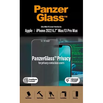 PanzerGlass® privaatsusekraanikaitse iPhone 14 Plus | 13 Pro Max | Ultra-Wide Fit koos EasyAligneriga
