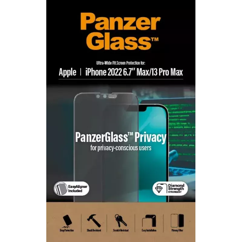 PanzerGlass® privaatsusekraanikaitse iPhone 14 Plus | 13 Pro Max | Ultra-Wide Fit koos EasyAligneriga