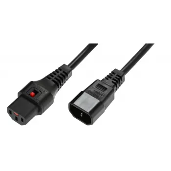Microconnect PC1003 toitejuhe must 1,5 m C13 ühenduspesa C14 ühenduspesa
