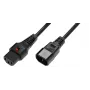 Microconnect PC1003 toitejuhe must 1,5 m C13 ühenduspesa C14 ühenduspesa