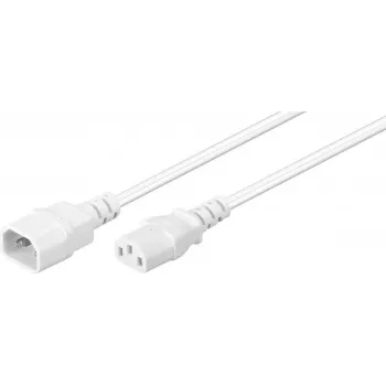 Microconnect PE040605W toitekaabel, valge, 0,5 m, C14 pistik, C13 pistik