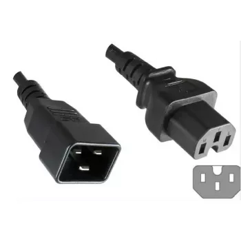 Microconnect PE152018 toitekaabel Must 1,8 m C20 pistik C15 pistik