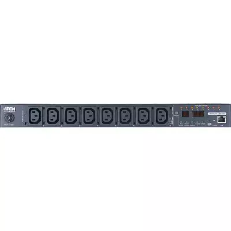 ATEN 1U 10A 8 väljundiga lülitatav + mõõdetav PDU + tasuta Eco PDU haldustarkvara