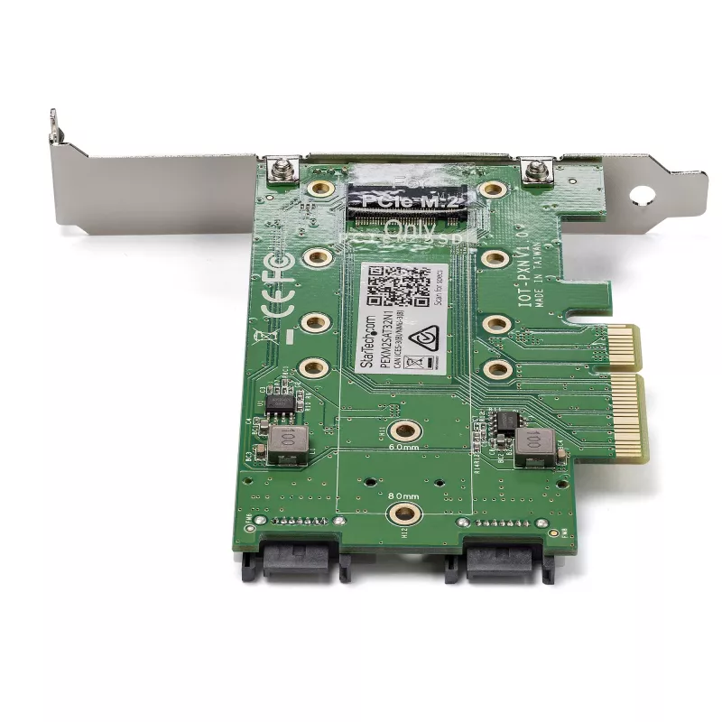 StarTech.com 3-pordiline M.2 SSD (NGFF) adapterkaart - 1 x PCIe (NVMe) M.2, 2 x SATA III M.2 - PCIe 3.0