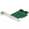 StarTech.com 3-pordiline M.2 SSD (NGFF) adapterkaart - 1 x PCIe (NVMe) M.2, 2 x SATA III M.2 - PCIe 3.0