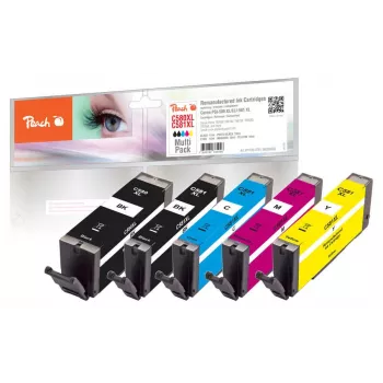 Peach PI100-378 tindikassett 5 tk Ühildatav Kõrge (XL) tootlusega Must, Tsüaan, magenta, Kollane