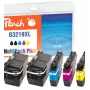 Peach Combi Pack Plus, ühilduv Brother LC-3219XL, kõrge (XL) saagis, must, tsüaan, magenta, kollane, 62 ml, 15 ml, 5 tk, komplektpakend