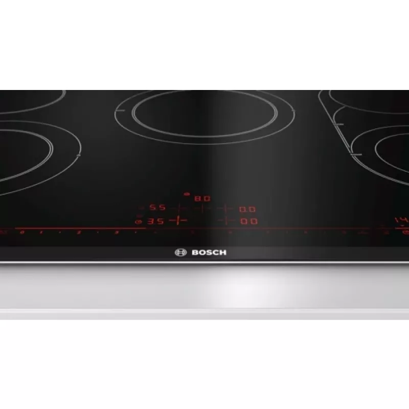 Bosch Serie 8 PKM875DP1D pliit Must, Roostevaba teras Sisseehitatud Keraamiline pliit 5 tsooni