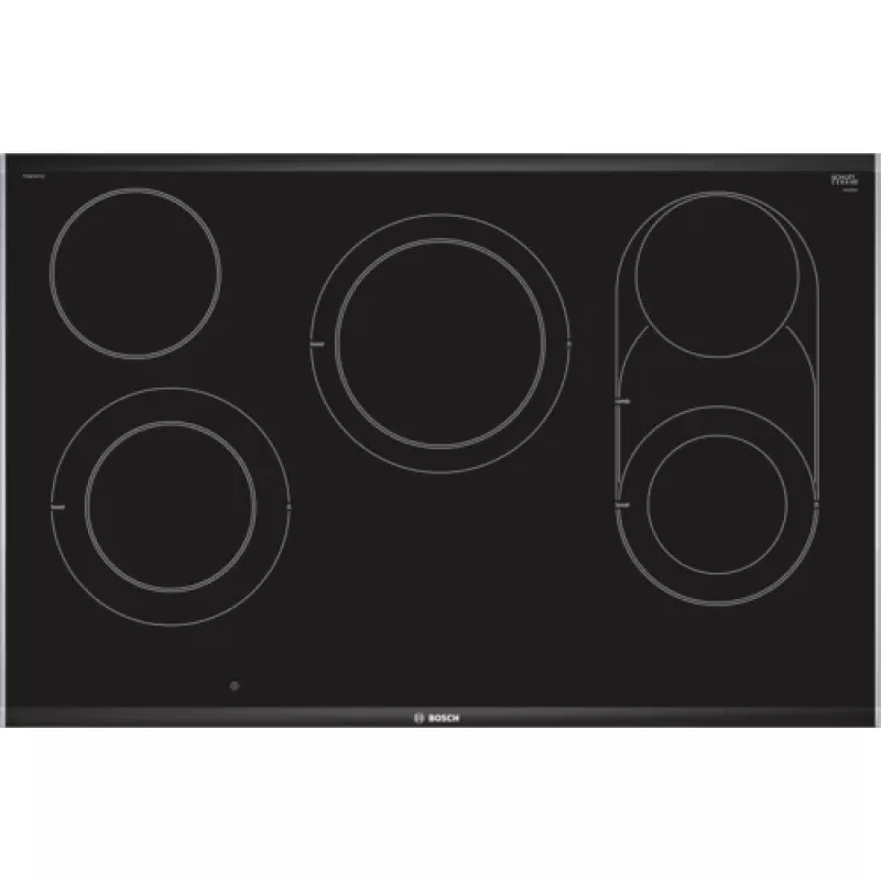 Bosch Serie 8 PKM875DP1D pliit Must, Roostevaba teras Sisseehitatud Keraamiline pliit 5 tsooni