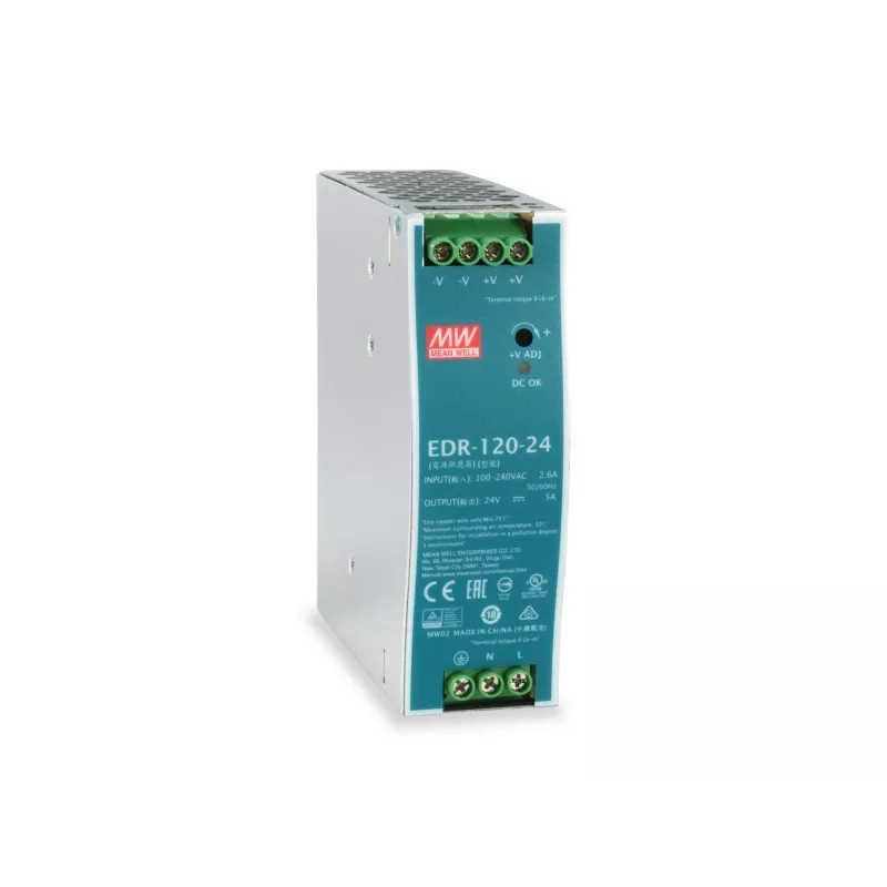LevelOne 24V DC tööstuslik toiteplokk, 120W, DIN-liistule
