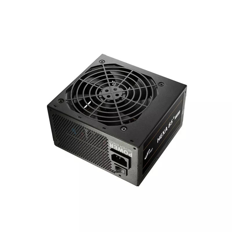 FSP HEXA 85+ PRO 350W toiteplokk ATX ATX2.5 Must, 350 W, 100 - 240 V, 50 - 60 Hz, 5 - 2 A, aktiivjahutus, 85 W