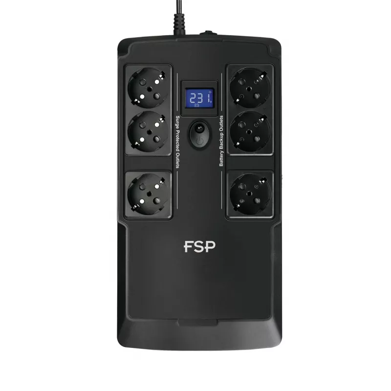 FSP NanoFit 600 katkematu toiteallikas (UPS) Ooterežiim (Offline) 0,6 kVA 360 W 6 vahelduvvoolu pistikupesa