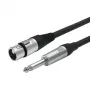 Vivolink PROAUDXLRFJACK3 helikaabel 3 m XLR 6.35 mm Must
