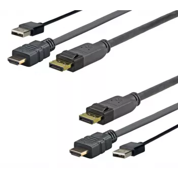 Vivolink PROHDMIUSBDP2 videokaabli adapter 2 m DisplayPort HDMI + USB Must
