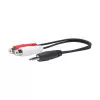 Vivolink PROMJMRCAF0.2 helikaabel 0,2 m 2 x RCA 3,5 mm must