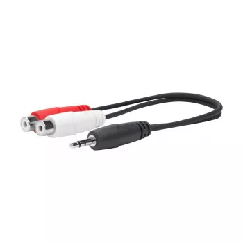 Vivolink PROMJMRCAF0.2 helikaabel 0,2 m 2 x RCA 3,5 mm must