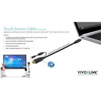 Vivolink PROUSBCHDMIUSBB10 USB-kaabel USB 3.2 Gen 1 (3.1 Gen 1) 10 m USB C Must