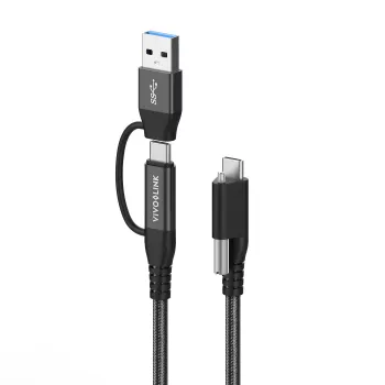 Vivolink PROUSBCMM1.5ADP USB-kaabel USB 3.2 Gen 2 (3.1 Gen 2) 1,5 m USB C Must