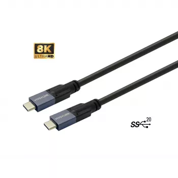 Vivolink PROUSBCMM6 USB-kaabel USB 3.2 Gen 2 (3.1 Gen 2) 6 m USB C Must