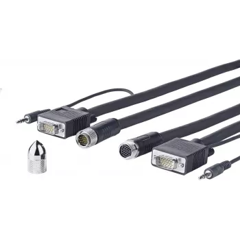 Vivolink PROVGASCW15 VGA-kaabel 15 m VGA (D-Sub) Must