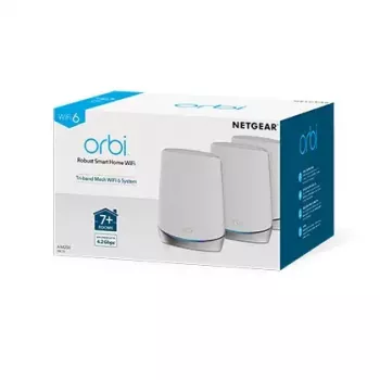 NETGEAR Orbi RBK753 AX4200 WiFi 6 Mesh-süsteem kolmeribaline (2,4 GHz / 5 GHz / 5 GHz) Wi-Fi 6 (802.11ax) Valge 7 Sisemine
