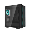 PC-korpus DeepCool CC560 V2 Midi Tower must — ATX/microATX, karastatud klaas, RGB esiosa, 360 mm esiradiaator, 370 mm GPU