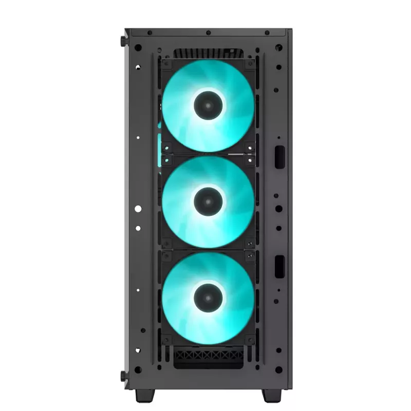 PC-korpus DeepCool CC560 V2 Midi Tower must — ATX/microATX, karastatud klaas, RGB esiosa, 360 mm esiradiaator, 370 mm GPU