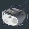 Kaasaskantav boombox Reflexion RCR2260DAB valge/hall DAB+/FM-tuuneriga ja CD-mängijaga