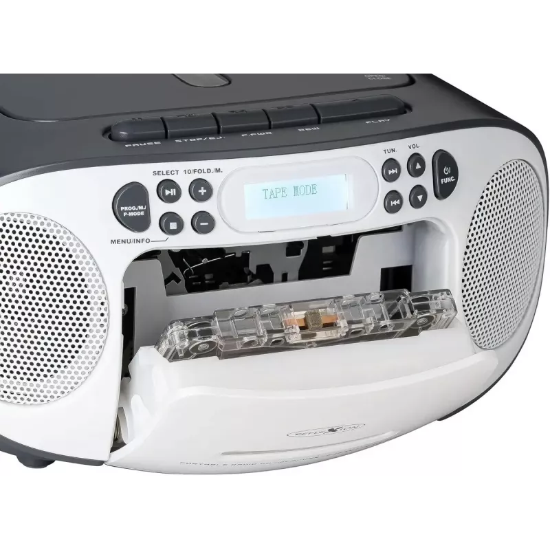 Kaasaskantav boombox Reflexion RCR2260DAB valge/hall DAB+/FM-tuuneriga ja CD-mängijaga