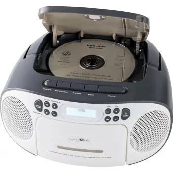 Kaasaskantav boombox Reflexion RCR2260DAB valge/hall DAB+/FM-tuuneriga ja CD-mängijaga