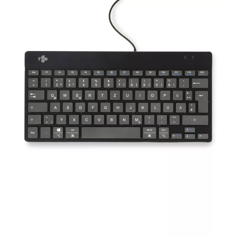 R-Go Tools Ergonoomiline klaviatuur R-Go Compact Break, kompaktne klaviatuur pausitarkvaraga, QWERTZ (DE), juhtmega, must