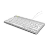R-Go Tools Ergonoomiline klaviatuur R-Go Compact Break, kompaktne klaviatuur pausitarkvaraga, QWERTZ (DE), juhtmega, valge