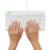 R-Go Tools Ergonoomiline klaviatuur R-Go Compact Break, kompaktne klaviatuur pausitarkvaraga, QWERTZ (DE), juhtmega, valge