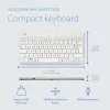 R-Go Tools Ergonoomiline klaviatuur R-Go Compact Break, kompaktne klaviatuur pausitarkvaraga, QWERTZ (DE), juhtmega, valge