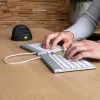 R-Go Tools Ergonoomiline klaviatuur R-Go Split Break koos pausitarkvaraga, ergonoomiline poolitatud klaviatuur, QWERTZ (DE), Bluetooth, valge