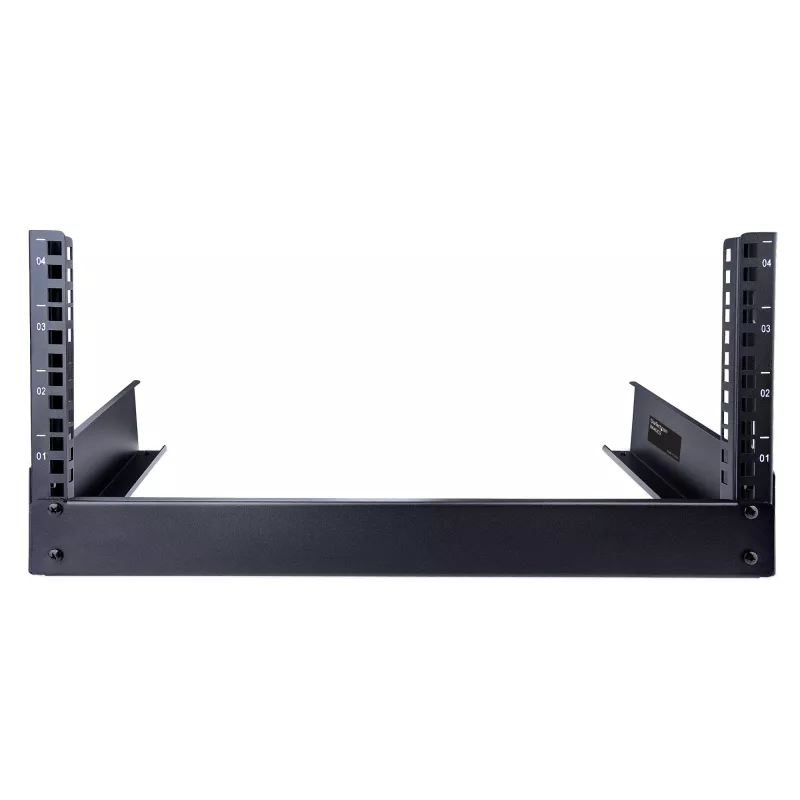 StarTech.com 2-Post 4U Desktop Server Rack, Small Open Frame 19in Computer Rack, Compact võrk Rack for AV / Studio / Data / IT Equipment - Free Standing Two-Post Home/Office Rack
