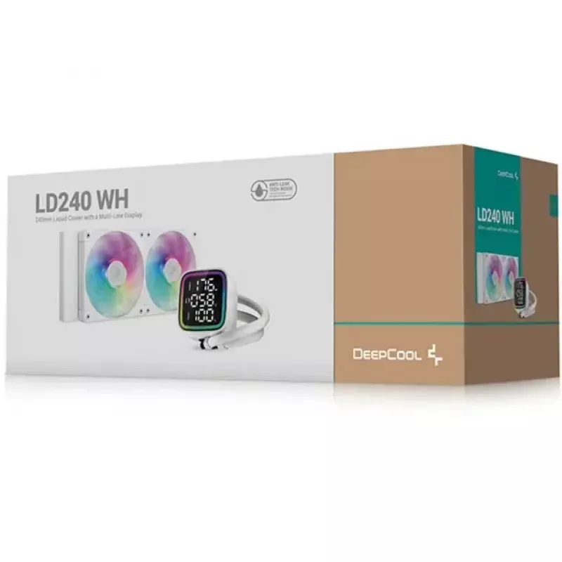Vedelikjahuti DeepCool LD240 Valge 240 mm radiaator RGB-ventilaatoritega
