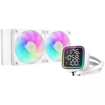 Vedelikjahuti DeepCool LD240 Valge 240 mm radiaator RGB-ventilaatoritega